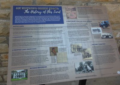 History & Info board at Antioch Park
