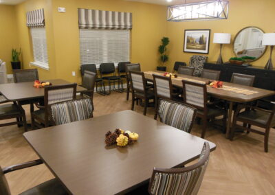 Table seating for possible guests at Thanksgiving